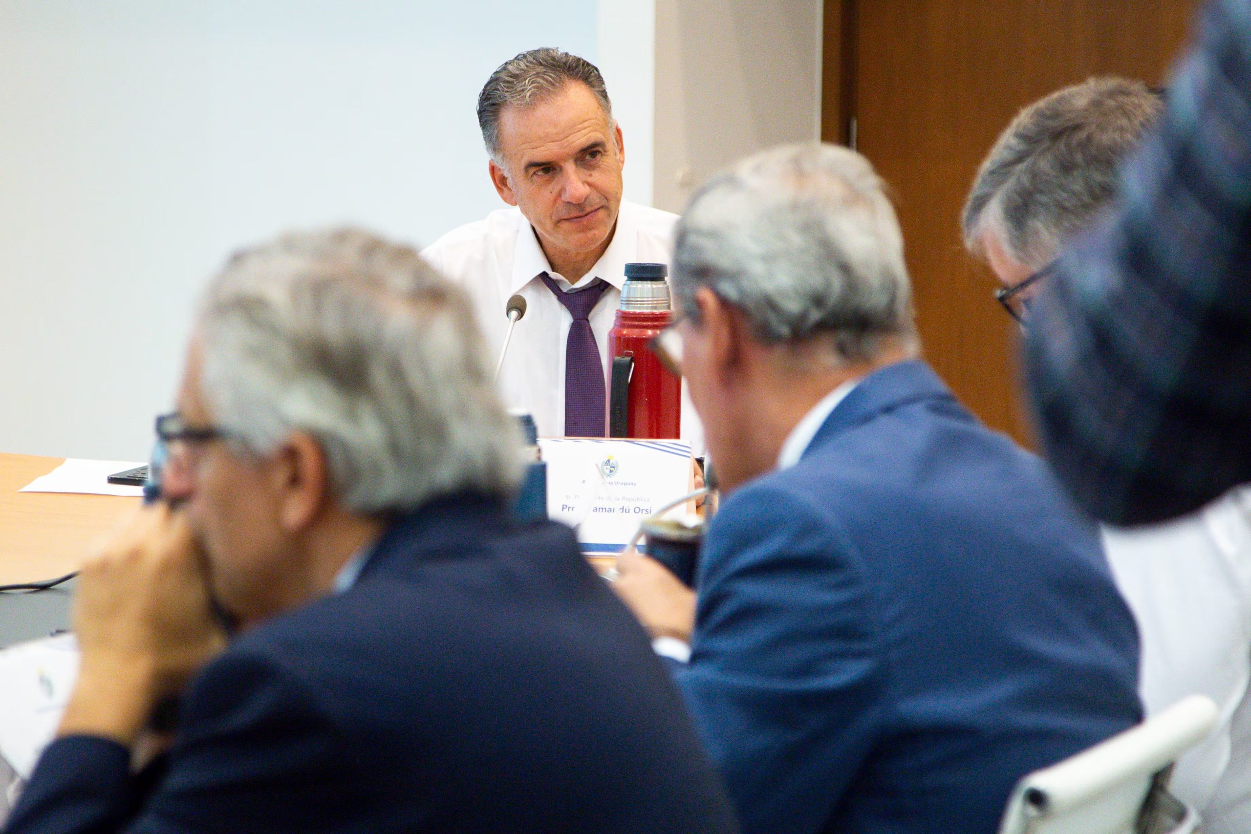 El presidente de Uruguay, Yamandú Orsi, en un Consejo de Ministros (Presidencia)