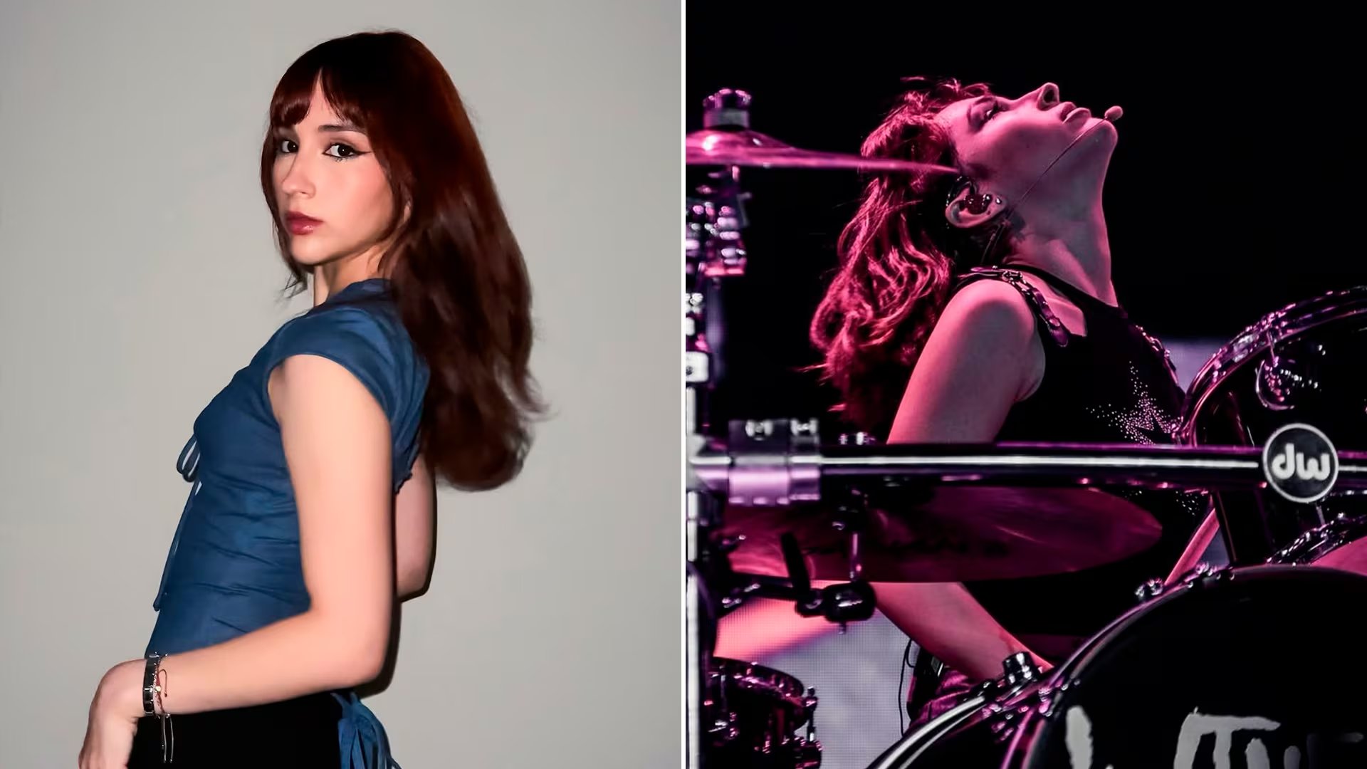 La baterista originaria de Monterrey destaca por su potencia, precisión y presencia escénica en el rock contemporáneo. - (Instagram/ @paulina.thewarning)