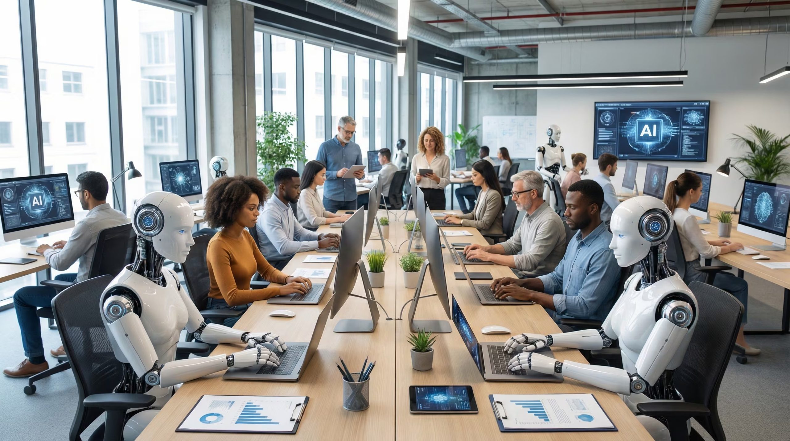 Los trabajadores promedio deben desarrollar habilidades humanas, dominio de IA y adaptabilidad para evitar la automatización y asegurar la empleabilidad futura. (Imagen Ilustrativa Infobae)