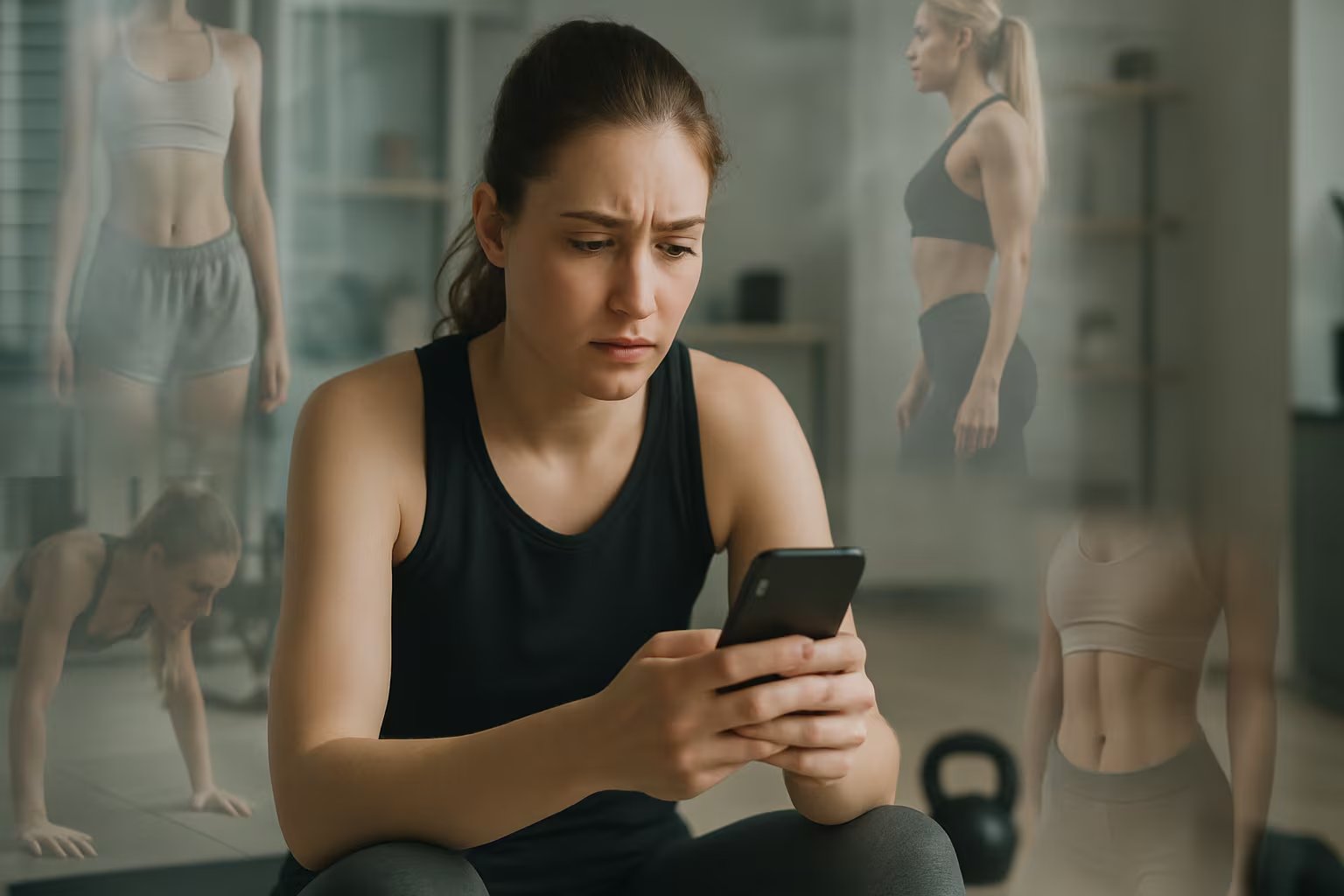 La comparación constante con referentes en redes sociales puede generar frustración y distorsionar la percepción de logros personales en el entrenamiento (Imagen Ilustrativa Infobae)