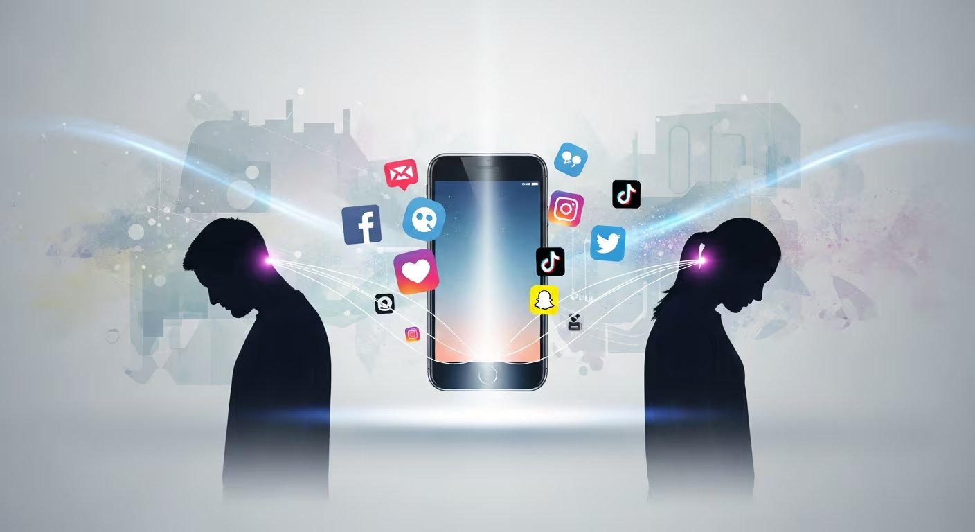 El phubbing, definido como ignorar a la pareja por el uso del móvil, se vincula a una creciente dependencia digital en sociedades con alta penetración tecnológica (Imagen Ilustrativa Infobae)