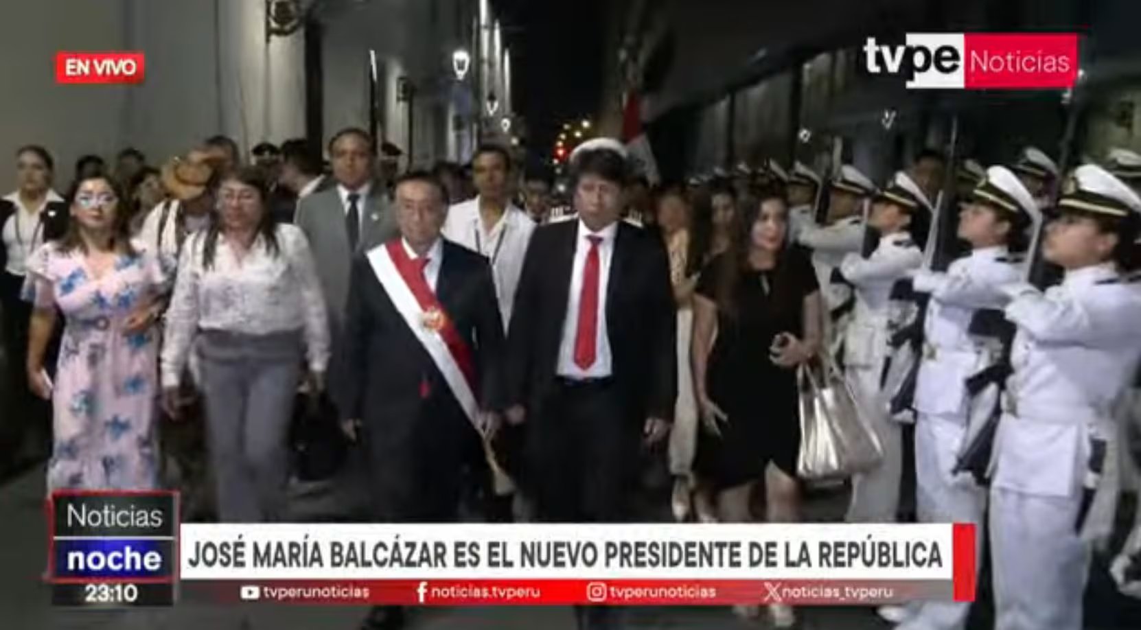 Presidente Balcázar descarta indulto y promete respetar el proceso penal de Castillo. TV Perú/ Noticias noche.