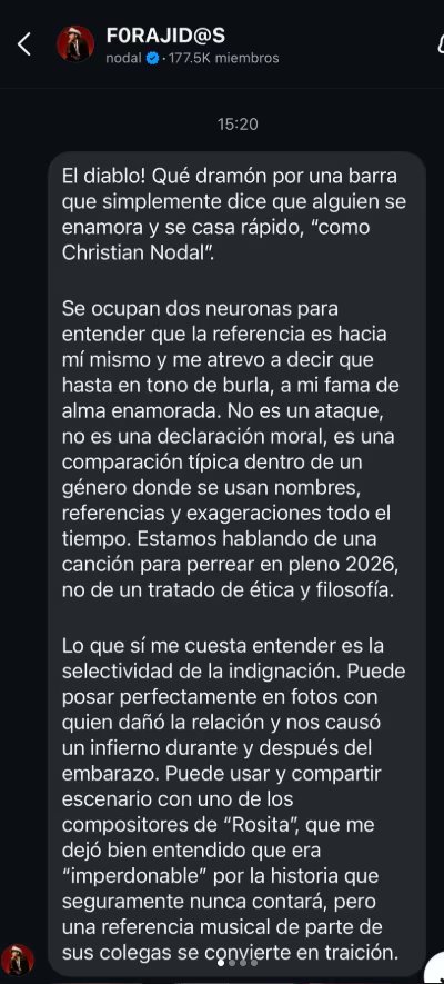 Christian Nodal respondió desde Instagram, restando importancia a la polémica y defendiendo el uso de referencias en el género urbano.
(Captura de pantalla)