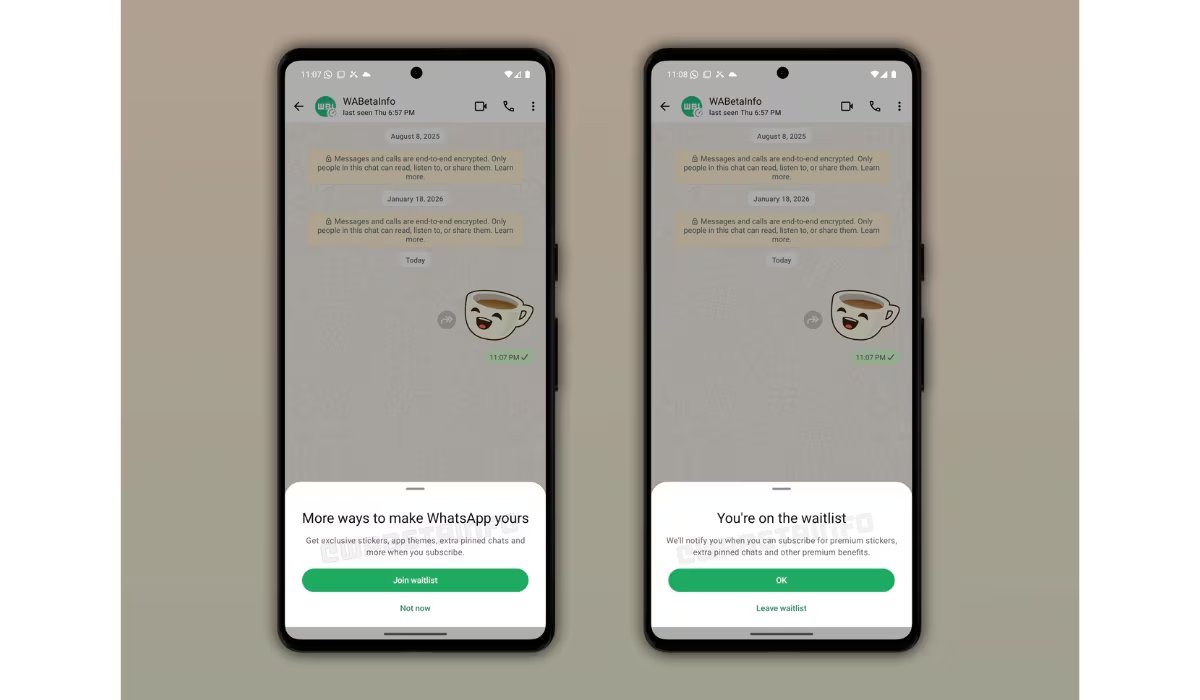 La suscripción de WhatsApp daría acceso a funciones premium. (Wabetainfo)