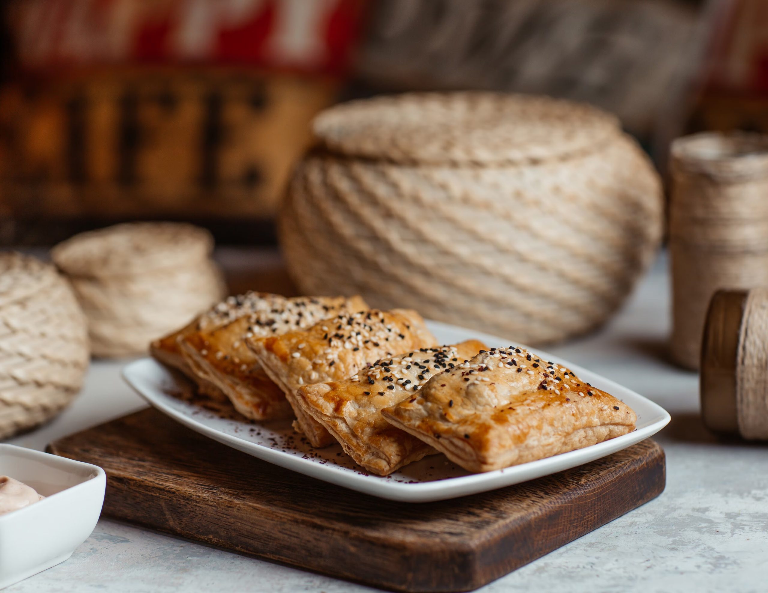 Borekas de queso y mezcla de hierbas (Freepik)