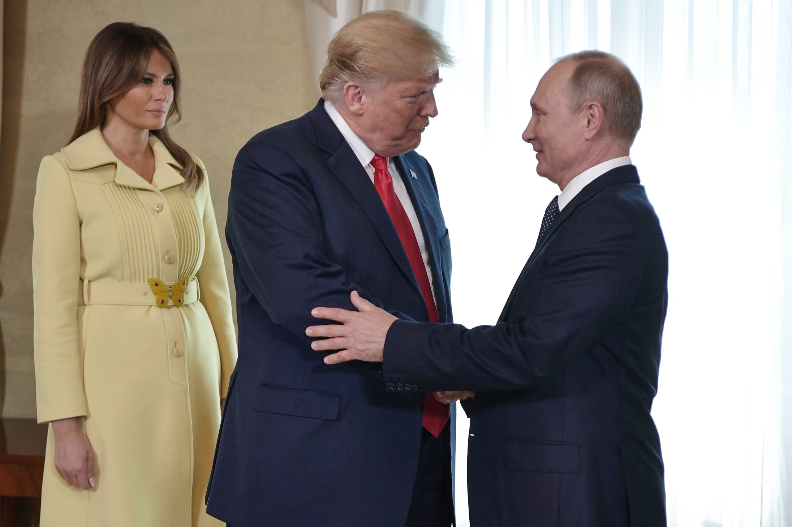 Donald Trump entregó a Putin una carta de Melania Trump solicitando la protección de niños ucranianos (Alexei Nikolsky, Sputnik, Kremlin Pool Photo vía AP)