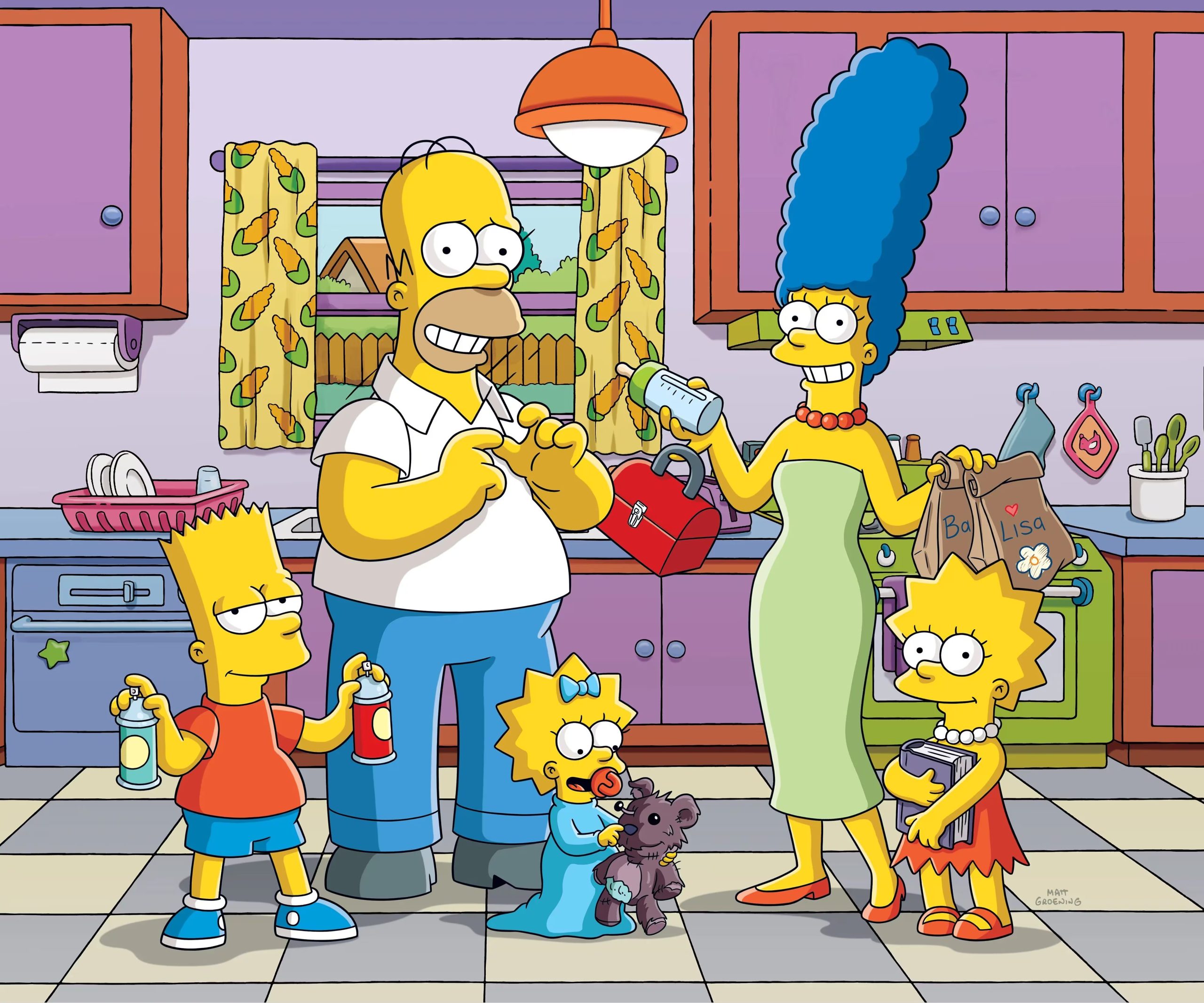 Groening afirma que su familia imagina episodios y transformaciones absurdas para Los Simpson, fomentando la creatividad hogareña