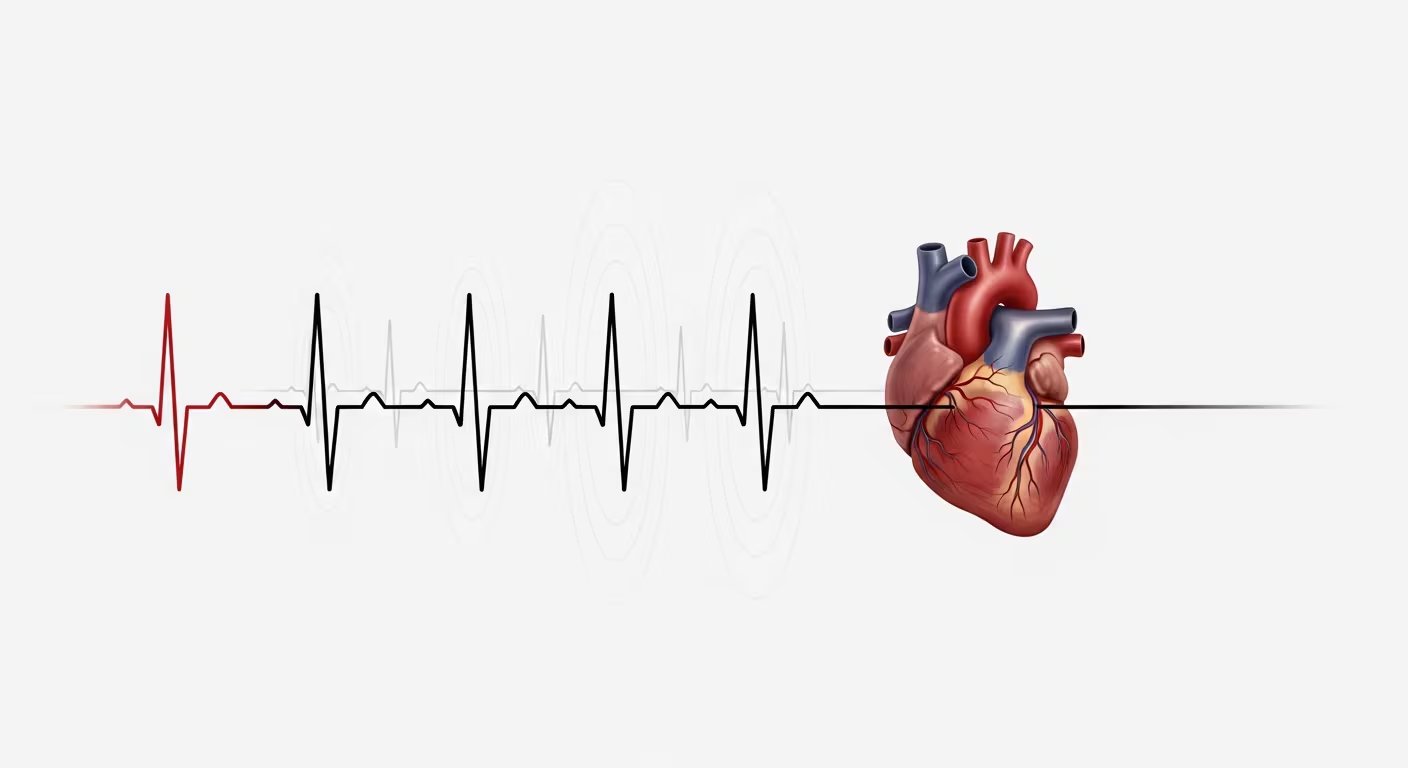 La imagen muestra un corazón humano junto a una línea de electrocardiograma (ECG), simbolizando la importancia del monitoreo de la salud cardiovascular. El trazo del ECG destaca la actividad eléctrica del corazón, elemento clave en la prevención y diagnóstico de enfermedades cardíacas. (Imagen Ilustrativa Infobae)