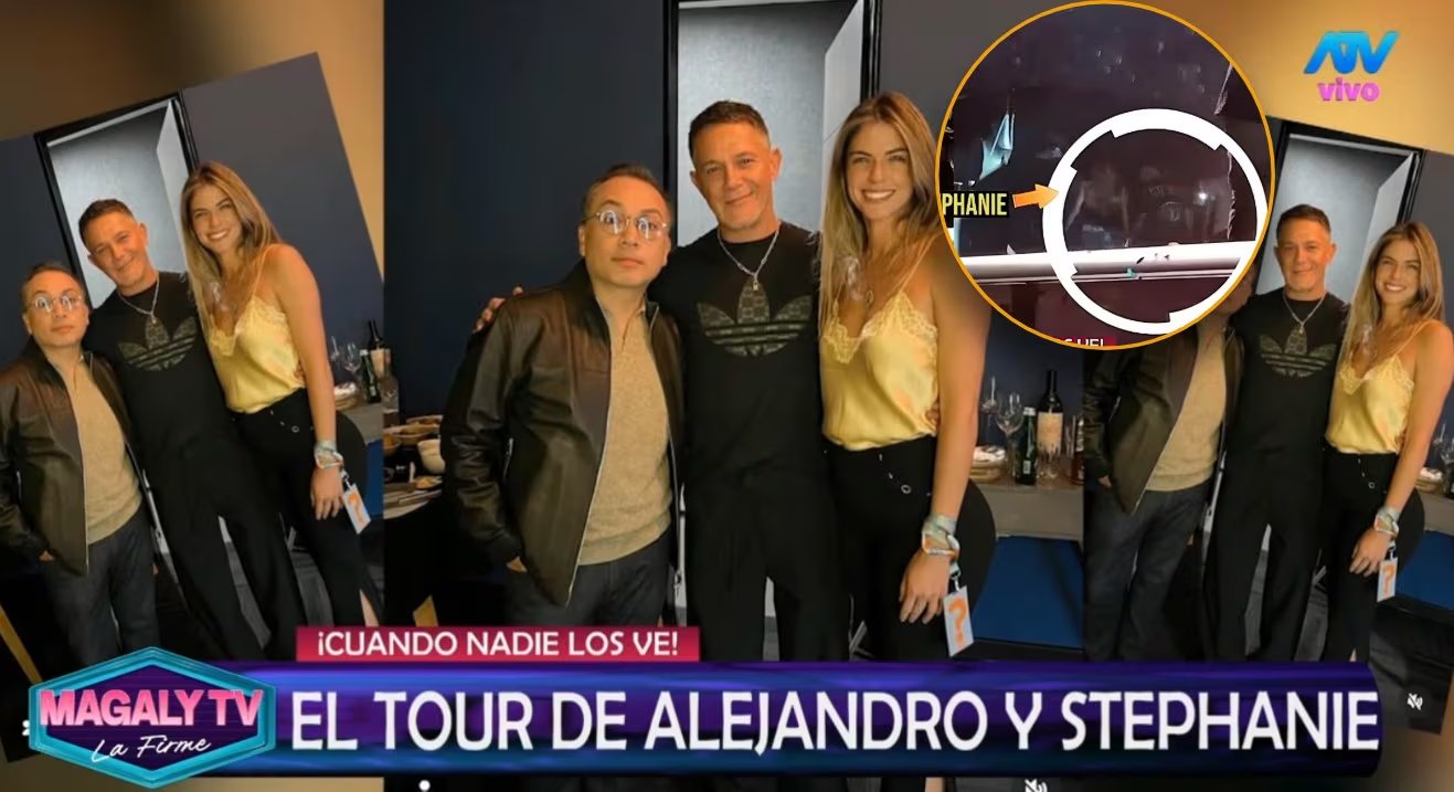 Alejandro Sanz y Stephanie Cayo: imágenes en la gira de Colombia y Ecuador. ATV / Magaly TV La Firme.