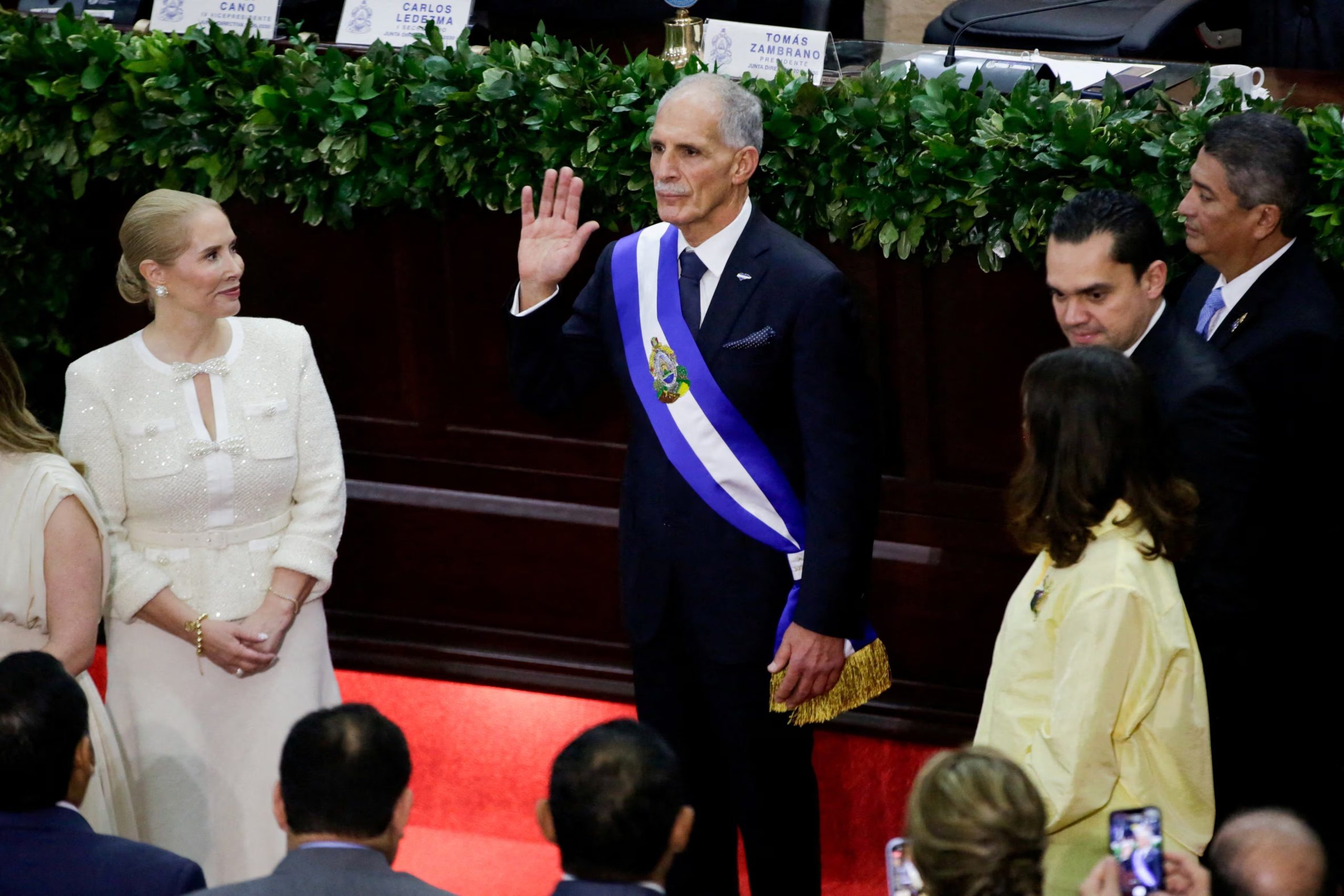 Tito Asfura durante su asunción como presidente de Honduras