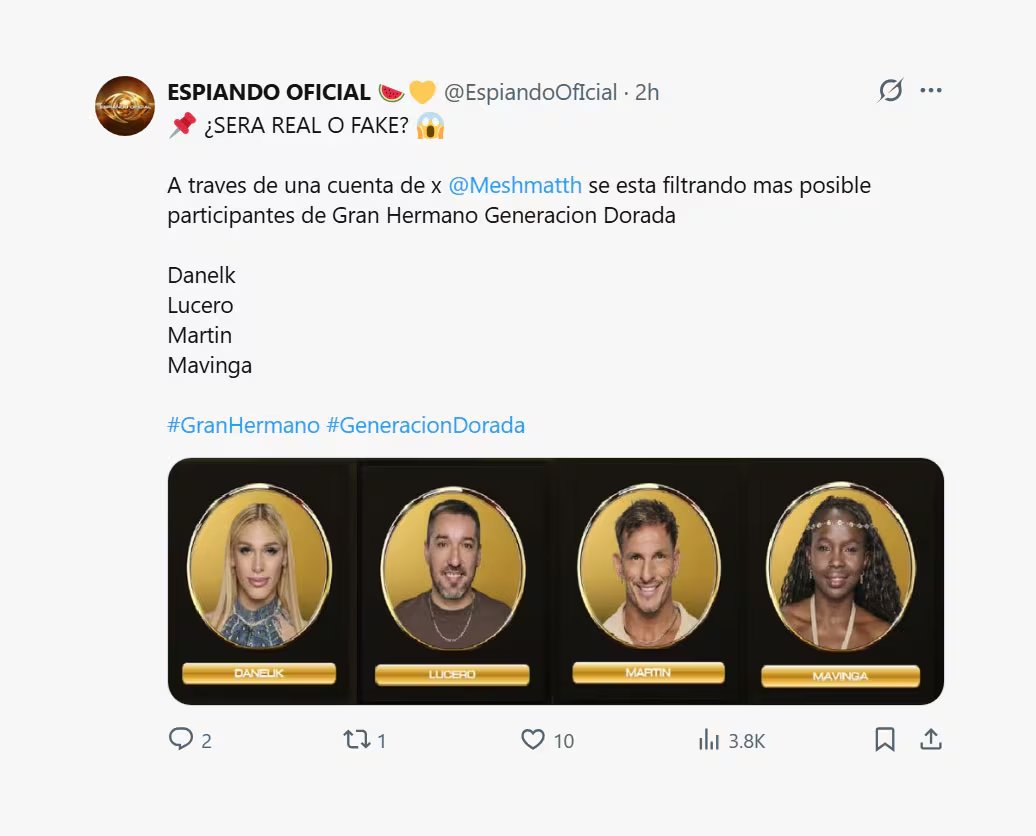 Santiago del Moro desmintió que Gran Hermano Generación Dorada sea una edición VIP, aunque confirmó la presencia de rostros conocidos