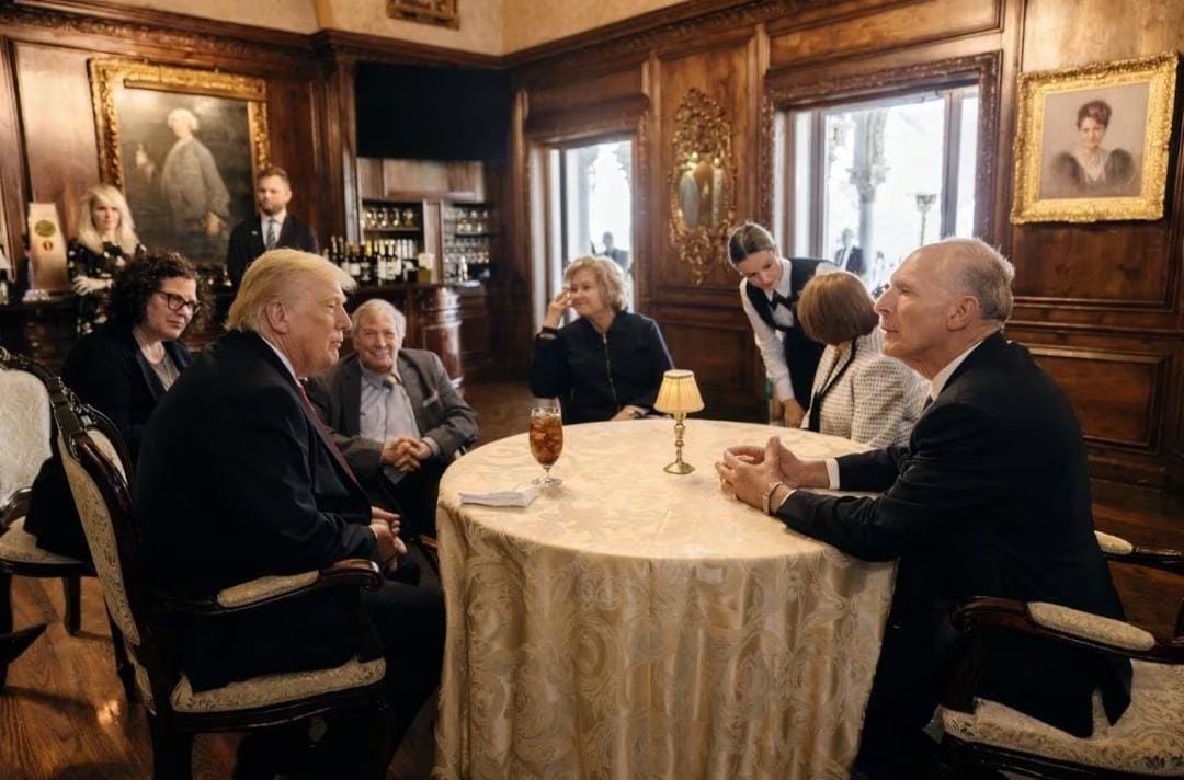 Primeras imágenes del encuentro entre el Presidente de Honduras Nasry Juan Asfura y el Presidente de los Estados Unidos Donald Trump en Mar-a-Lago (Cortesía: Casa Presidencial de Honduras)