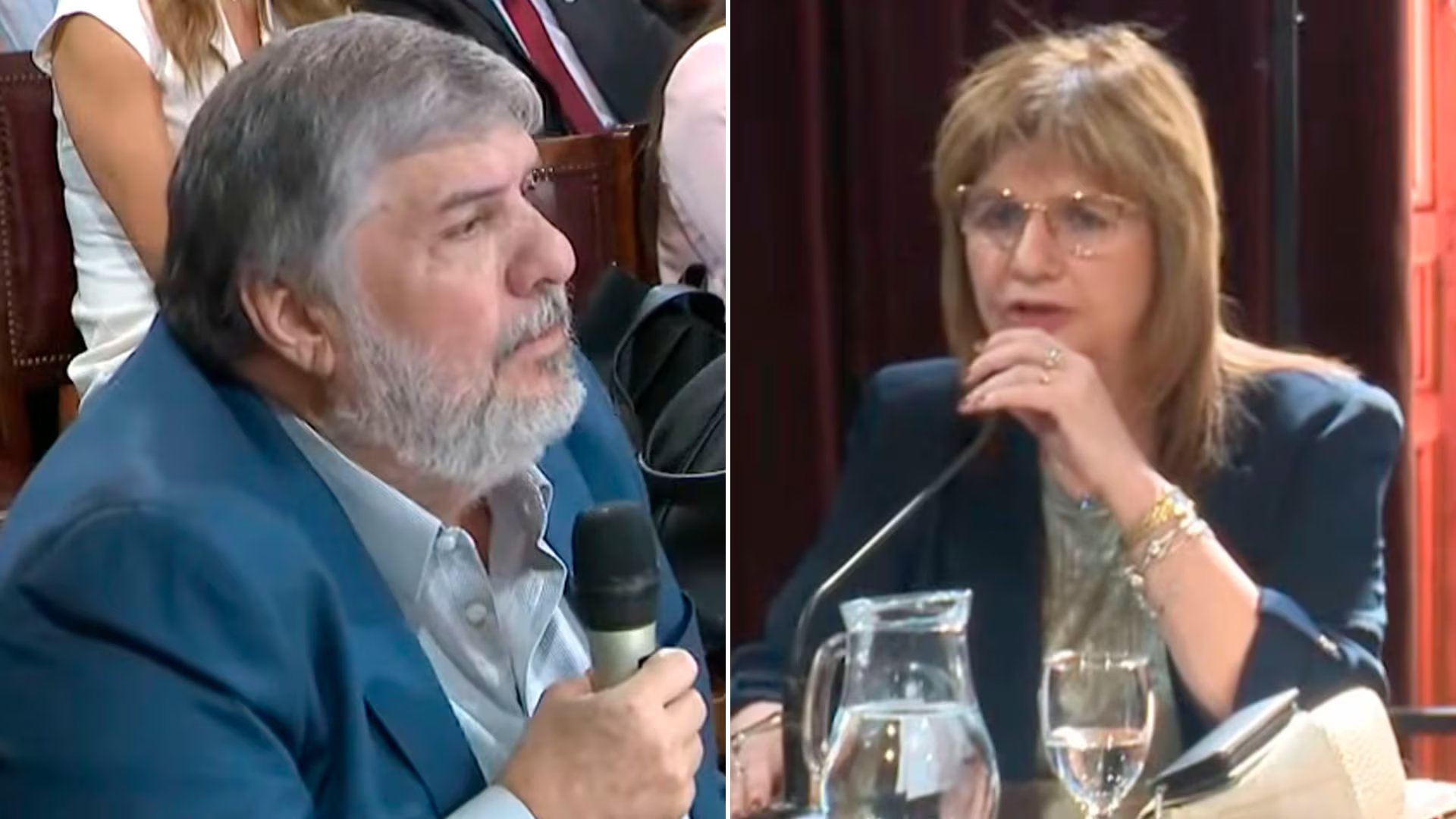 Jose Mayans y Patricia Bullrich , referentes de la oposición y del oficialismo