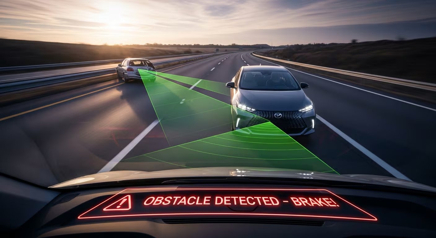 La alerta de colisión frontal monitorea el tránsito y anticipa riesgos de impacto mediante sensores y señales de advertencia. (Imagen Ilustrativa Infobae)