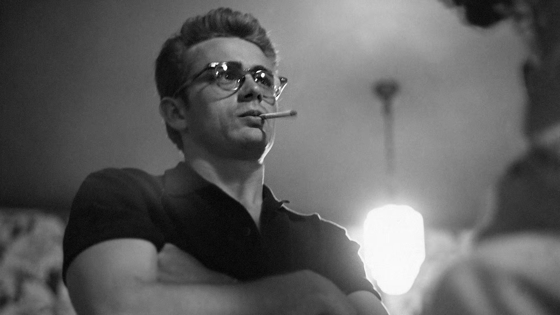 James Dean durante la filmación de la película 