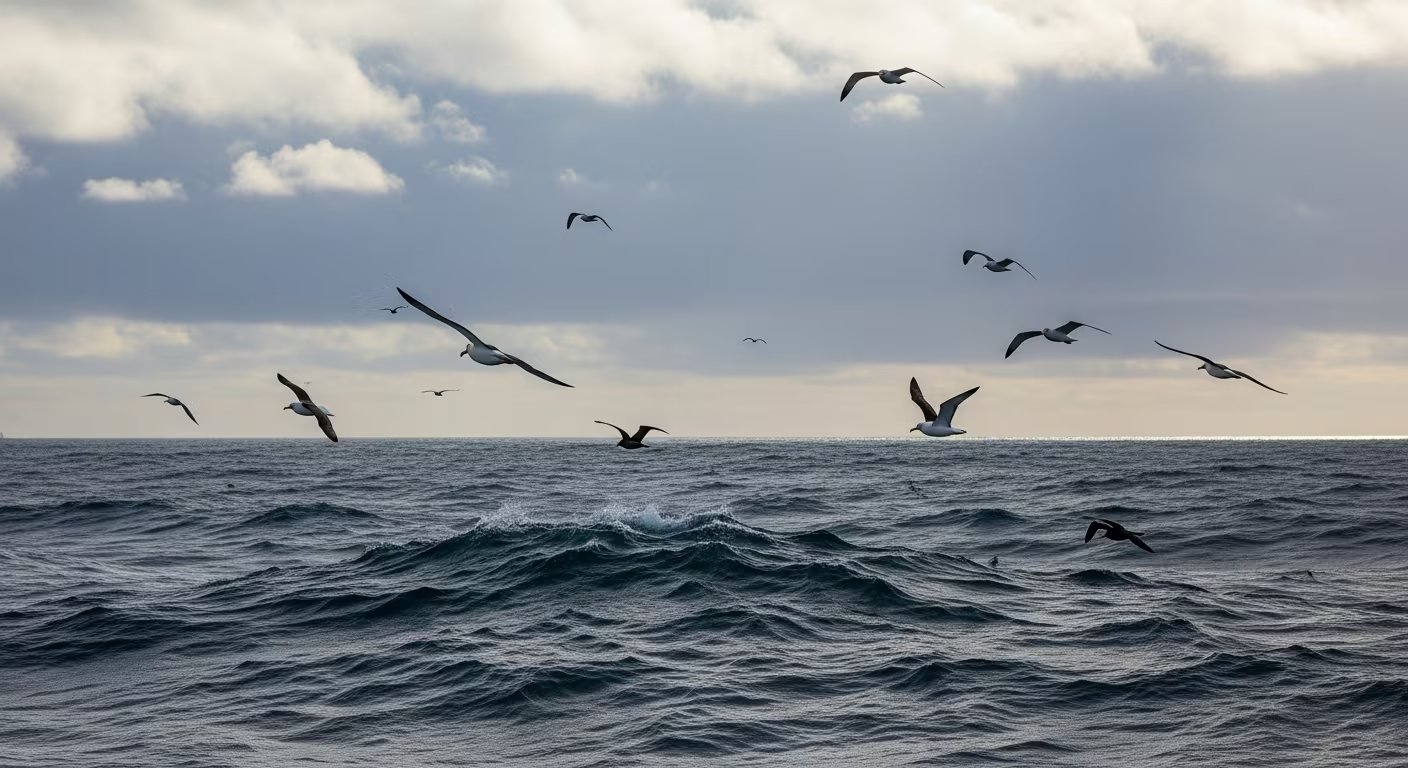 Los especialistas destacan que el albatros utiliza el sol, el olfato y la detección de sonidos de baja frecuencia para orientarse en largas migraciones (Imagen Ilustrativa Infobae)