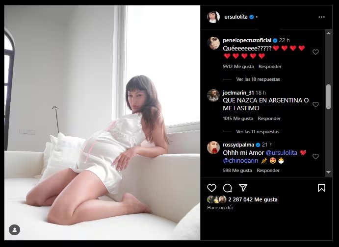 Así informó su embarazo Úrsula Corberó