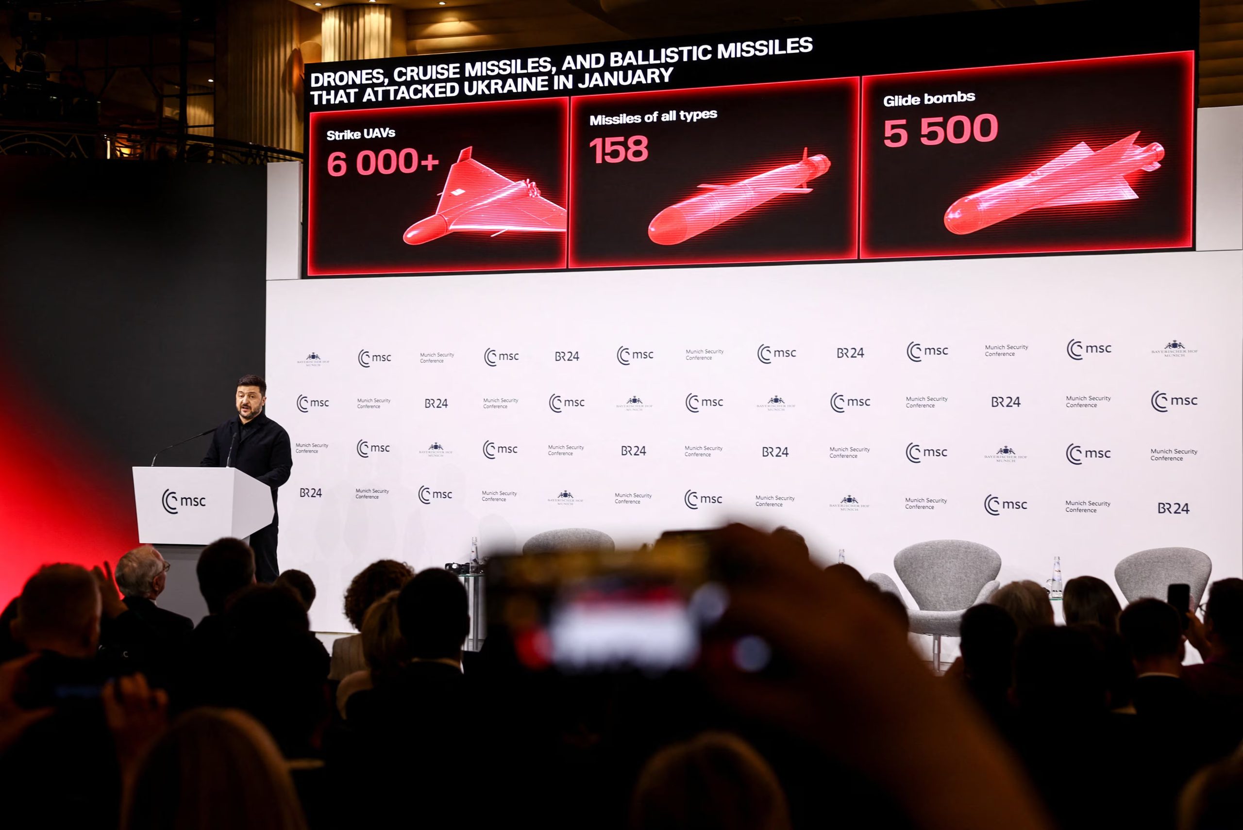 En referencia al tema de las armas, Zelensky alertó que se están desarrollando más rápido que los esfuerzos diplomáticos por poner fin a la invasión rusa (REUTERS/Liesa Johannssen)