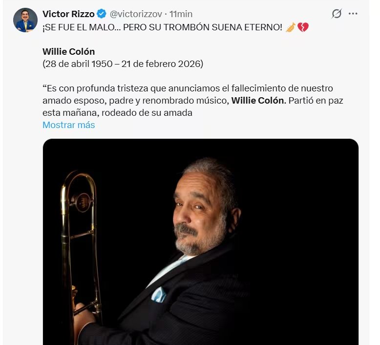 Fans peruanos se despiden a la leyenda de la salsa, Willie Colón. X