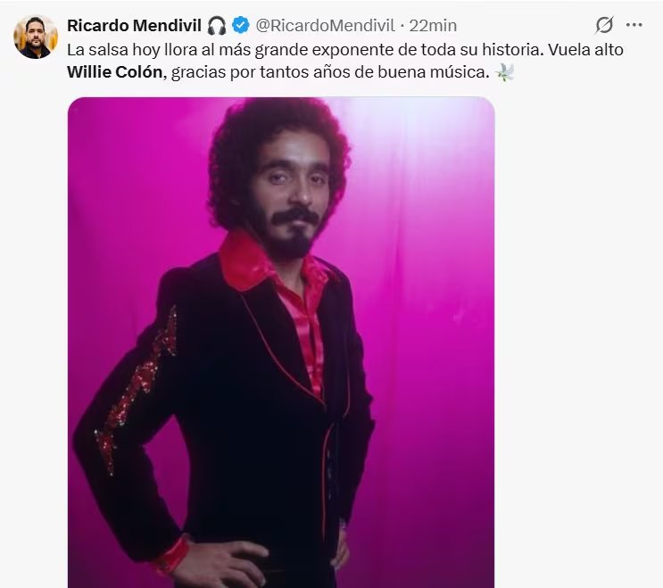 Fans peruanos se despiden a la leyenda de la salsa, Willie Colón. X