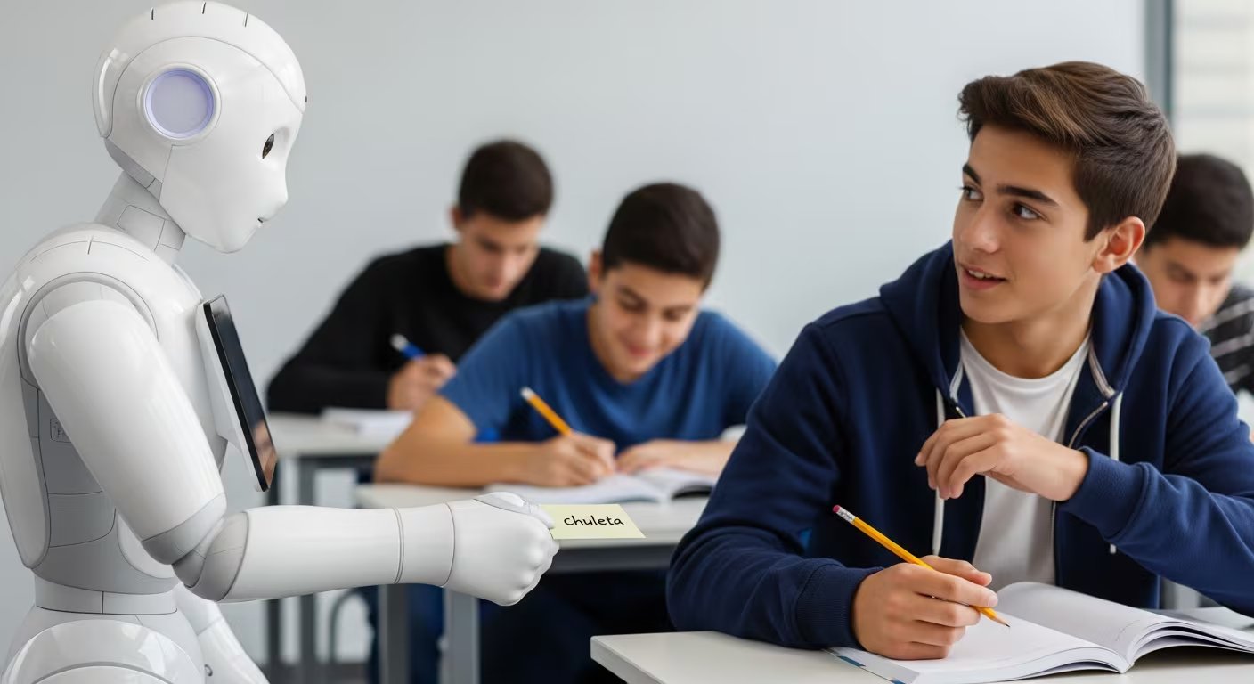 Entre quienes usan chatbots en tareas escolares, la percepción de trampas es elevada. (Imagen Ilustrativa Infobae)