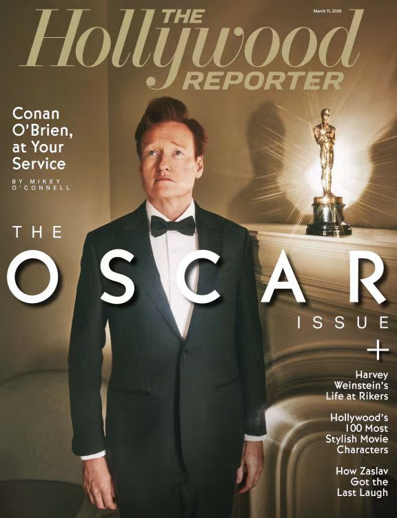 La resiliencia personal y profesional impulsa el regreso de Conan O’Brien como anfitrión de los Premios de la Academia (Portada The Hollywood Reporter/Guy Aroch)