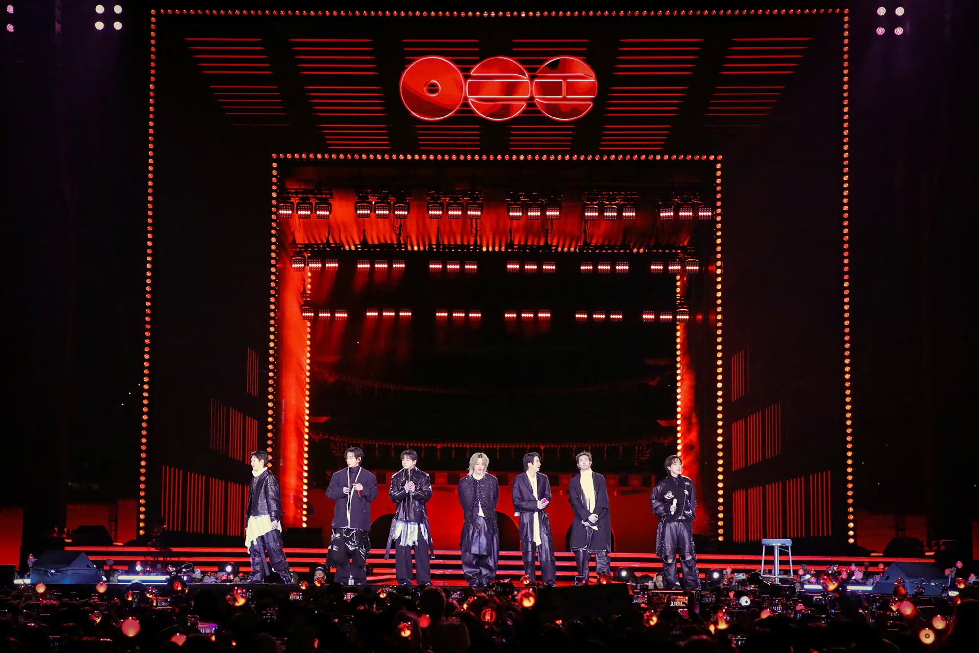 Kpop group BTS perform during ‘BTS The Comeback Live Arirang’ concert in central Seoul, South Korea, March 21, 2026. BIGHIT MUSIC/Netflix/Handout via REUTERS ATTENTION EDITORS - THIS IMAGE HAS BEEN SUPPLIED BY A THIRD PARTY. NO RESALES. NO ARCHIVES. EDITORIAL USE ONLY.