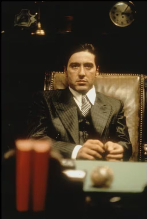 Al Pacino en la piel de Michael Corleno, quien heredó la conducción de la familia mafiosa luego de la muerte de su padre (Paramount)