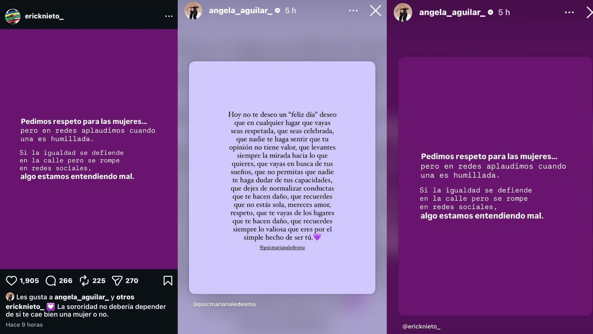 La imagen compartida por Ángela habría sido creada por Erick Nieto, fotógrafo que colabora con la cantante, con Pepe Aguilar y Christian Nodal. (Captura de pantalla @angela_aguilar_ / @ericknieto)