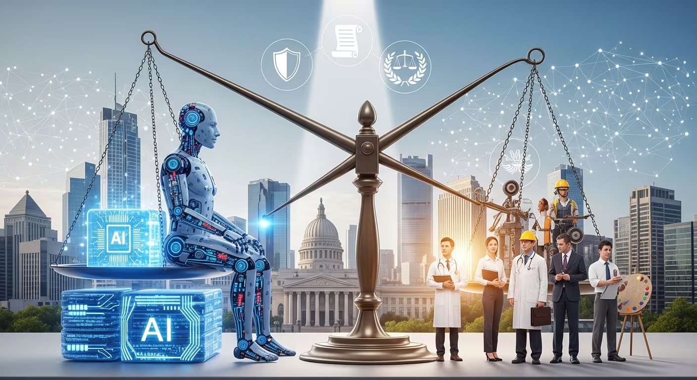 La brecha entre la capacidad teórica de la IA y su uso real ya afecta a quienes buscan su primer empleo (Imagen Ilustrativa Infobae)