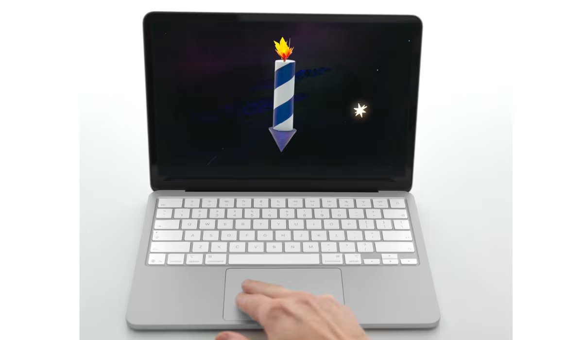 Según Apple, el teclado Magic Keyboard brinda una experiencia de escritura cómoda y silenciosa en la MacBook Neo. (Apple)