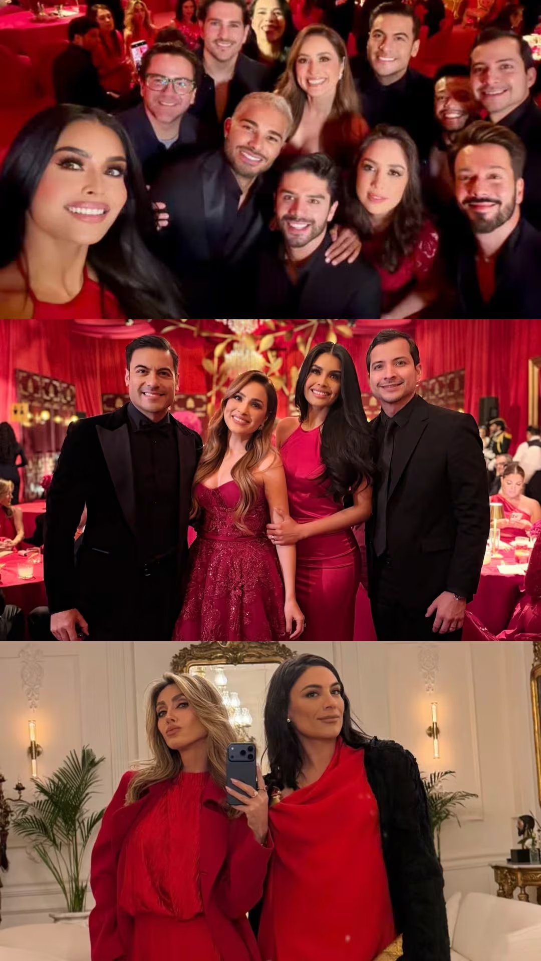 Kristal Silva, Omar Chaparro, Ana Brenda Contreras, Roger González, Ximena Navarrete y Anahí, entre otras celebridades, compartieron en redes sociales aspectos de la lujosa fiesta. (Instagram)