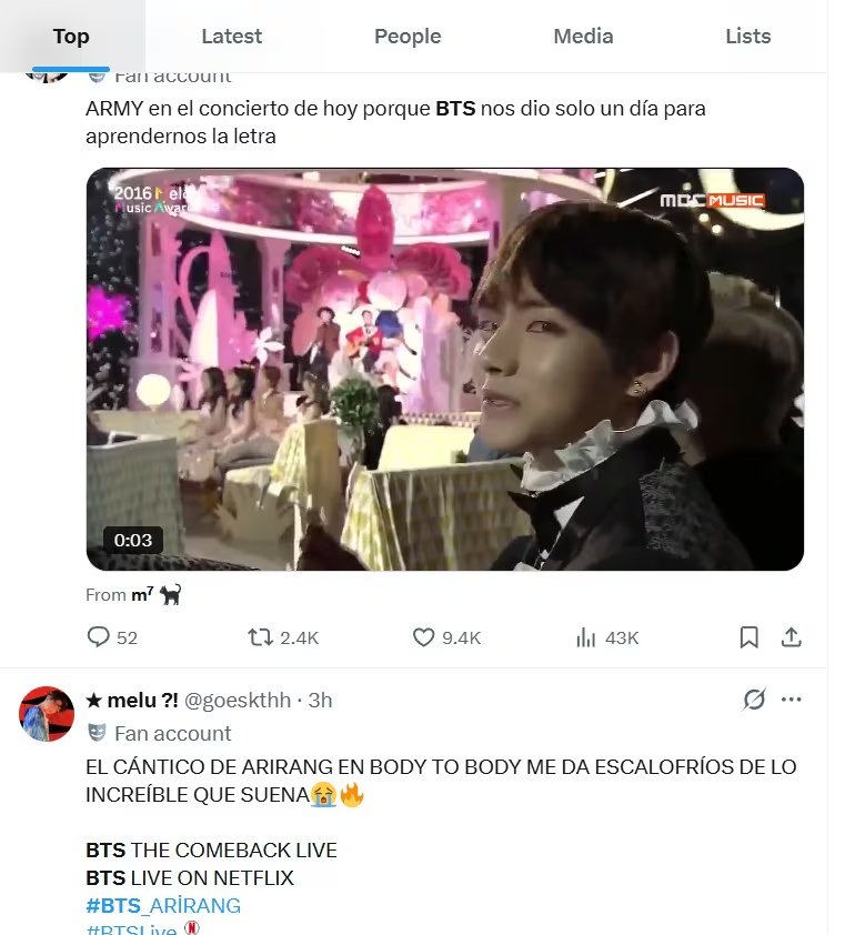 Army peruanas emocionadas tras ver el concierto de BTS. Twitter