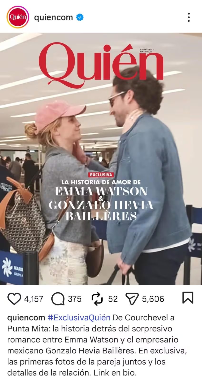 A pesar de su silencio, el tema provocó múltiples reacciones en internet. (Quién / Instagram)