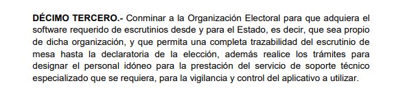 En la sentencia del Consejo de Estado se conmina a la organización electoral a adquirir “el software requerido de escrutinios desde y para el Estado, es decir, que sea propio de dicha organización” - crédito Sentencia/Consejo de Estado