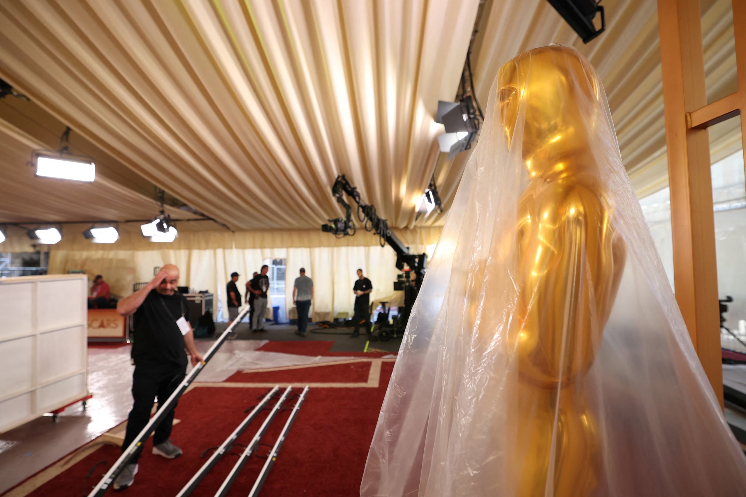 Todo listo para la ceremonia del Oscar, programada para el próximo domingo. REUTERS/Mario Anzuoni