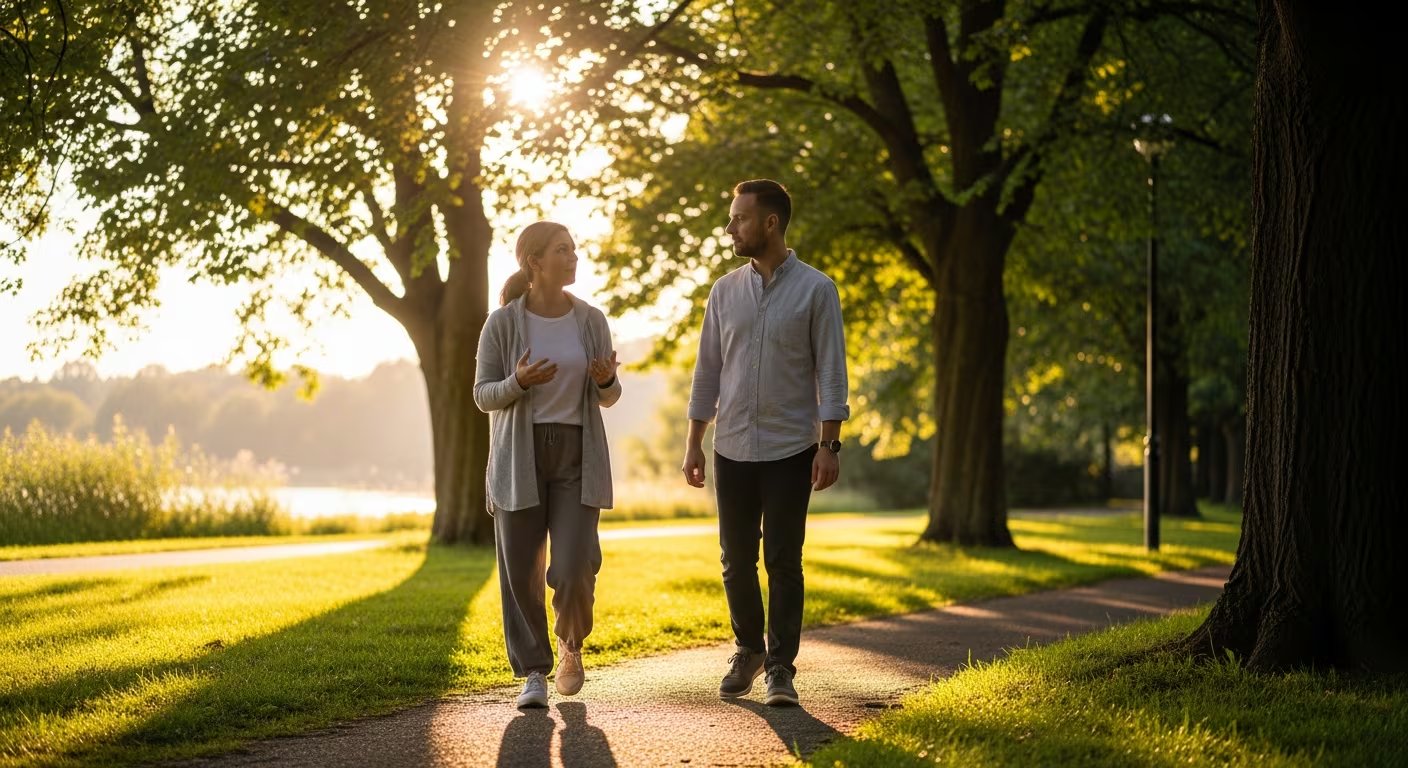 Comenzar con rutinas de caminata adaptadas y progresivas, e incluir diferentes entornos o compañía, facilita la creación de un hábito sostenible (Imagen Ilustrativa Infobae)