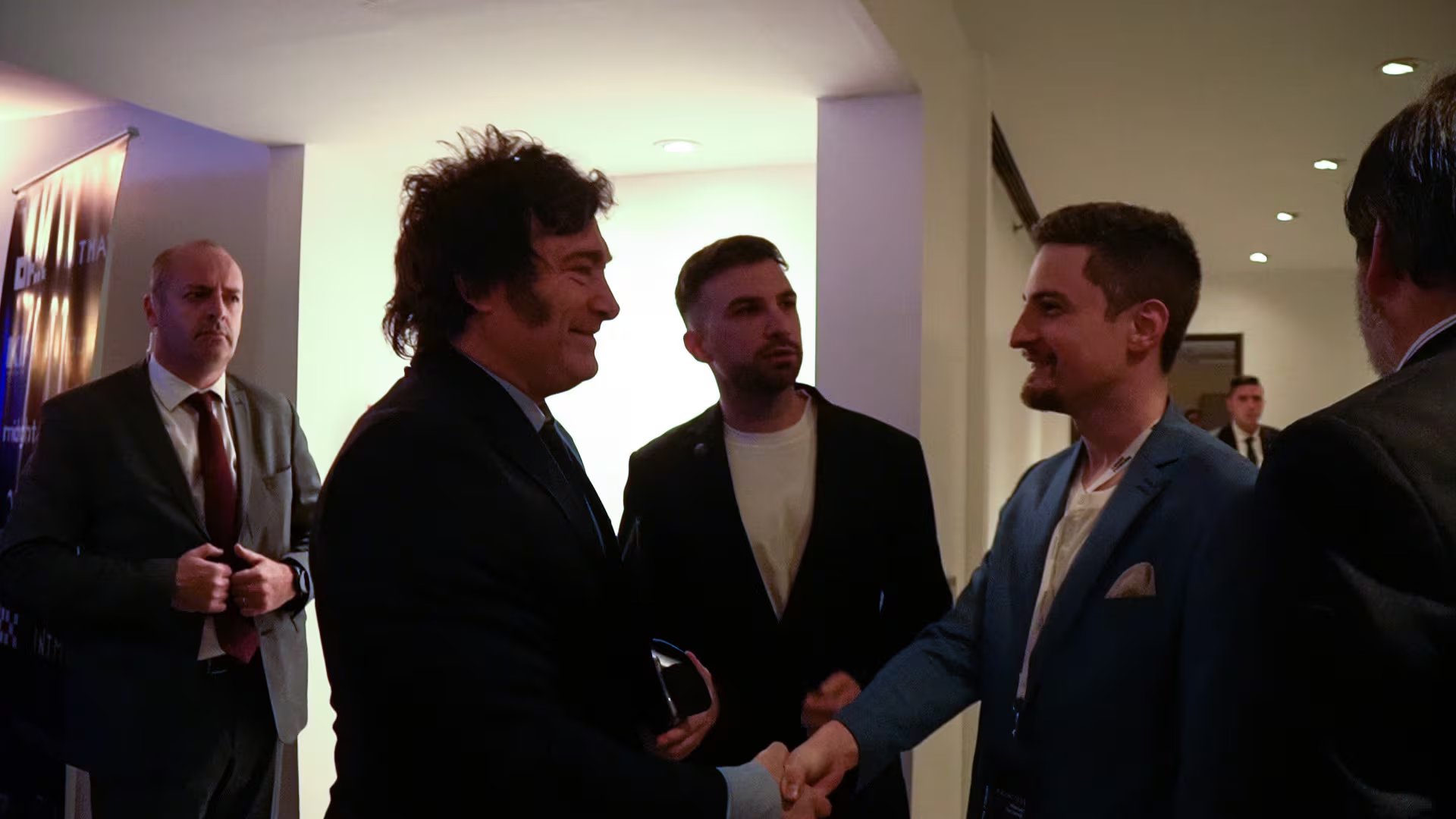 Uno de los encuentros de Milei con Novelli