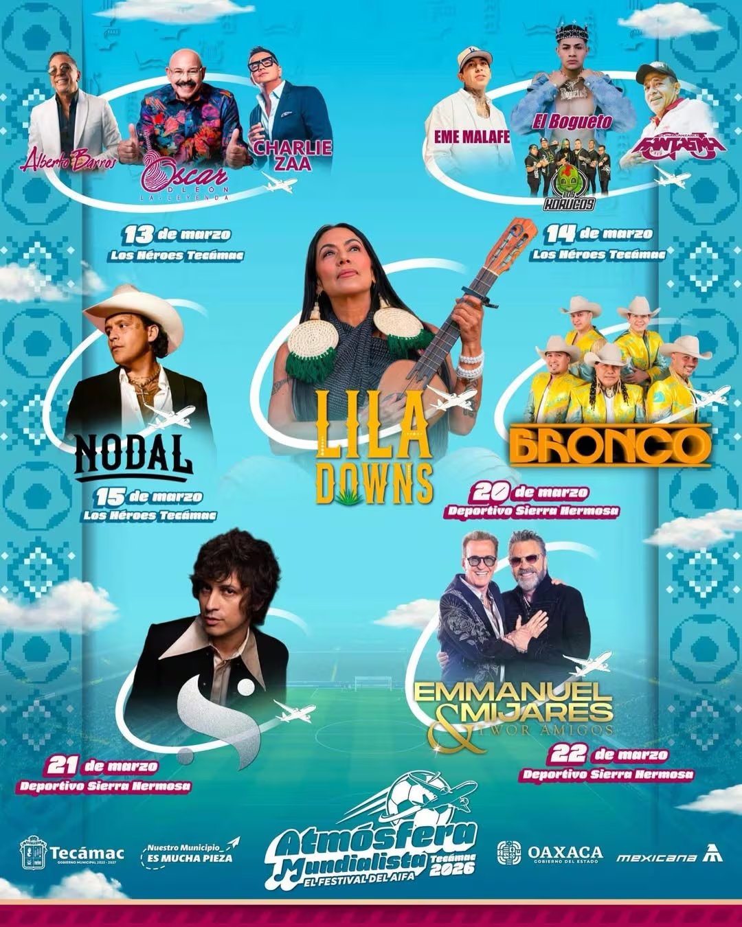 Varios artistas de talla internacional se presentarán cerca del Aeropuerto Internacional Felipe Ángeles. (Municipio de Tecámac)