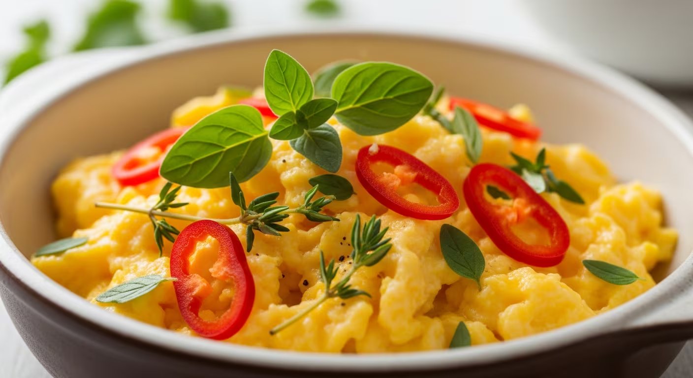 Lunes: Huevos revueltos con jitomate y cebolla
 (Imagen Ilustrativa Infobae)