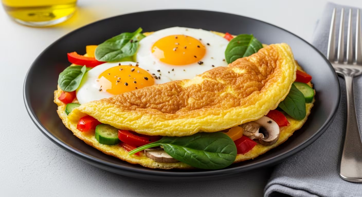 Martes: Omelette de claras con espinaca
(Imagen Ilustrativa Infobae)