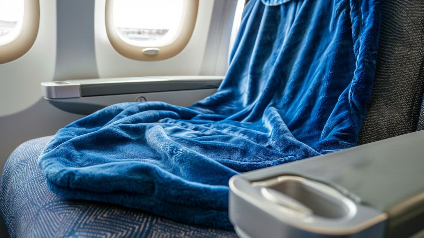 El uso de una almohada ergonómica y una manta pequeña resulta fundamental para quienes buscan comodidad y sueño reparador en aviones (Imagen Ilustrativa Infobae)