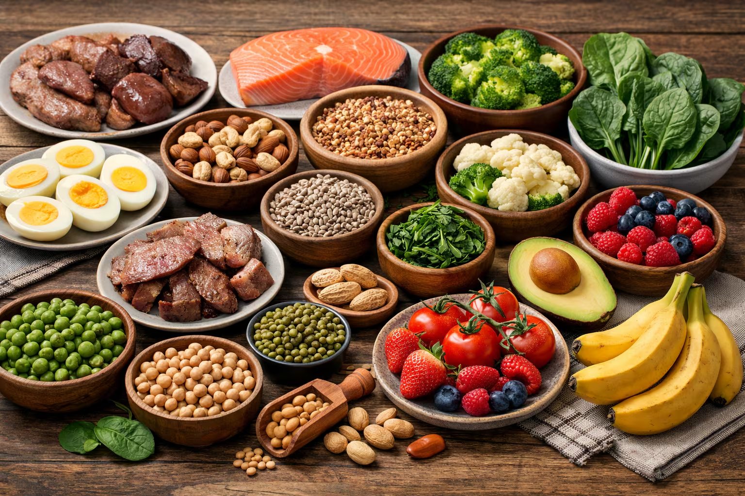 Una dieta rica en verduras como espinaca, acelga, brócoli y coliflor favorece el aporte de biotina para el cuidado integral de la piel (Imagen Ilustrativa Infobae)