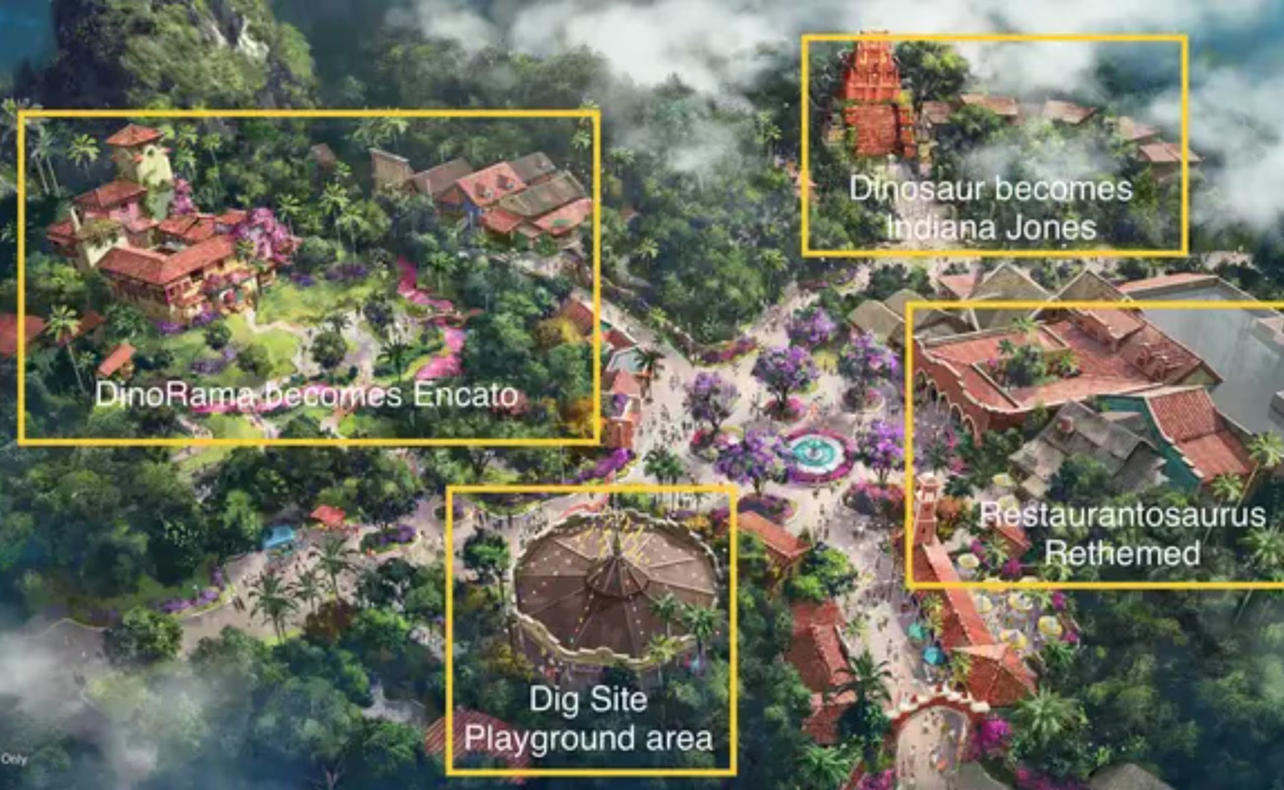 Encanto e Indiana Jones son las películas que tendrán secciones en el parque temático - crédito Disney