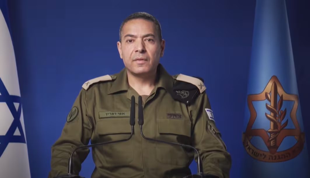 El portavoz de las Fuerzas de Defensa de Israel (FDI), general de brigada Efi Defrin/Effi Defrin