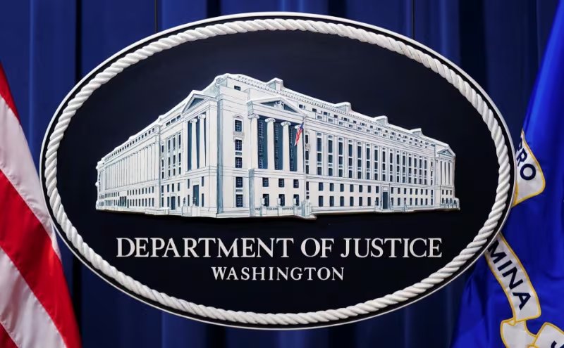 El logotipo o sello del Departamento de Justicia de Estados Unidos (REUTERS/Kevin Lamarque/Archivo)