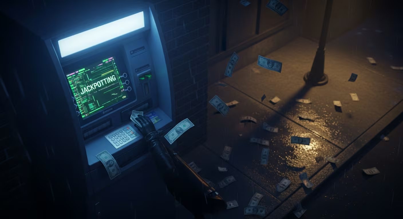 La pantalla de un cajero automático muestra 