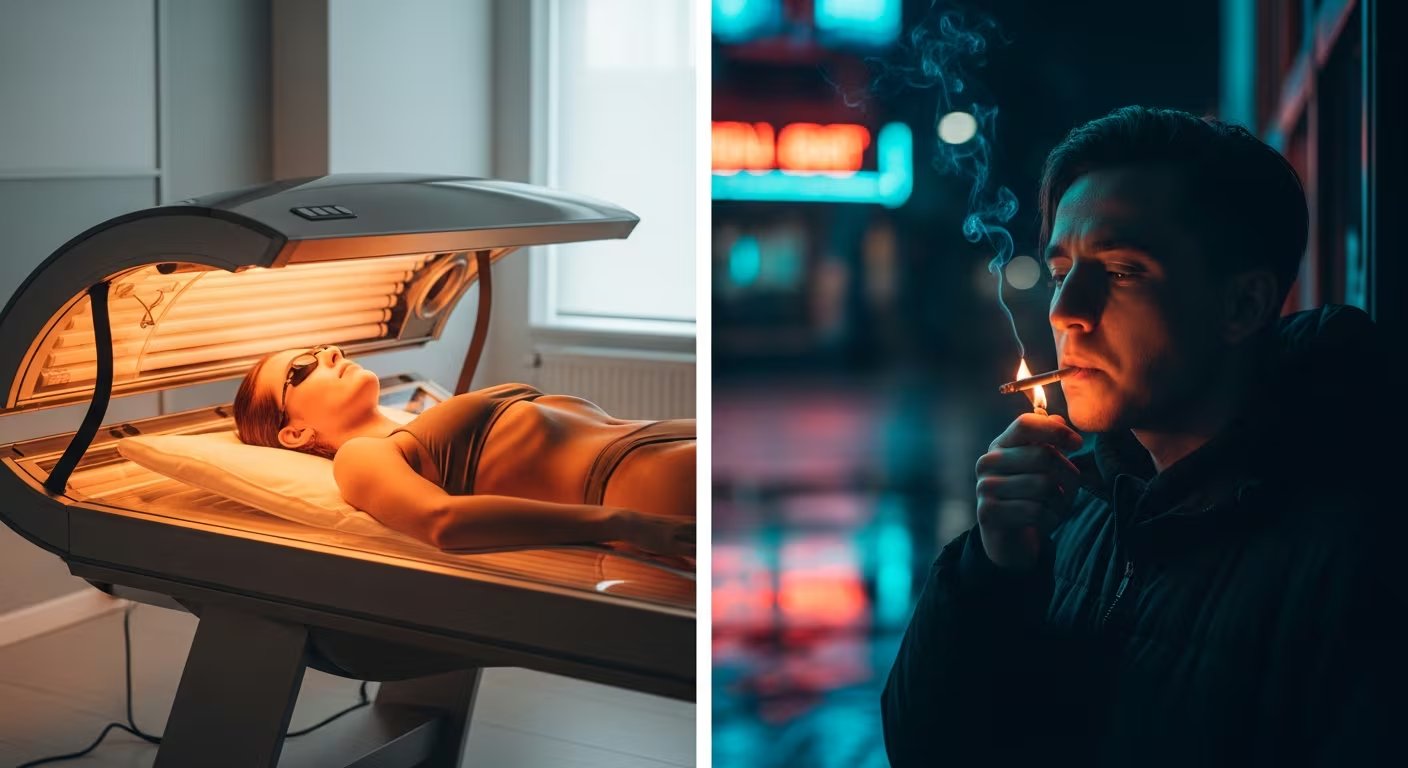 El tabaquismo causa alrededor de 8 millones de muertes anuales en el mundo, mientras que los cánceres asociados a camas solares resultan en una proporción (Imagen Ilustrativa Infobae)