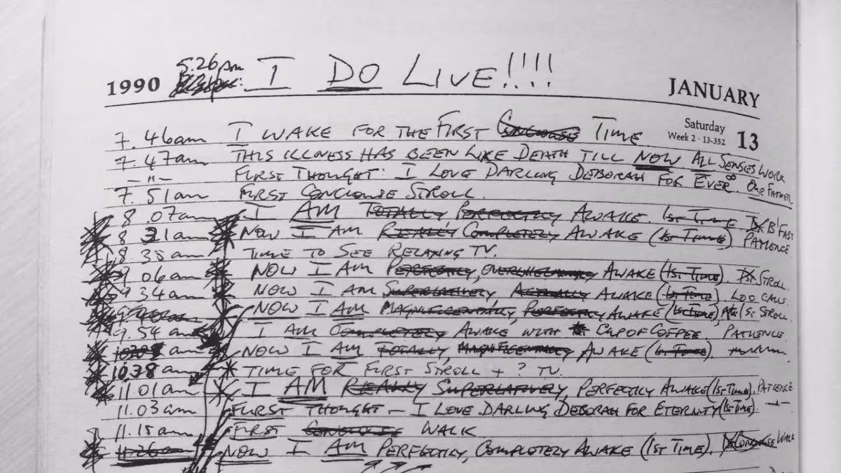 Clive Wearing anotaba cada día cuando se levantaba en una agenda