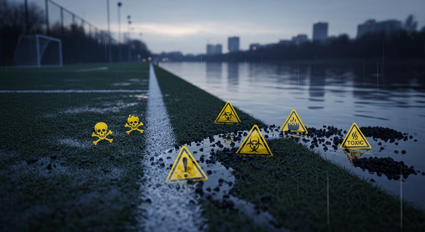 El compuesto 6PPD-quinona, presente en el césped sintético, resulta letal para peces como el salmón coho en sectores cercanos a las canchas deportivas (Imagen Ilustrativa Infobae)